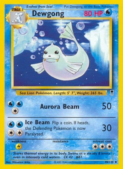 Dewgong Legendary Collection Pokemon card