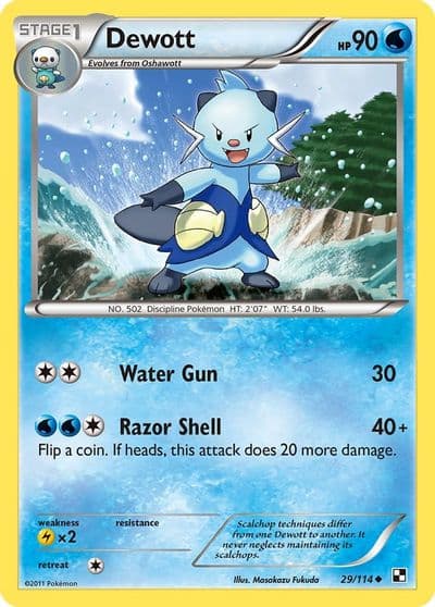 Dewott (29) Black and White Pokemon card