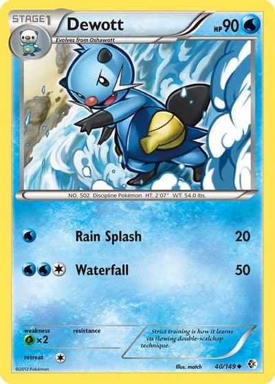 Dewott Boundaries Crossed Pokemon card