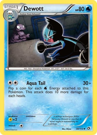 Dewott Legendary Treasures Pokemon card