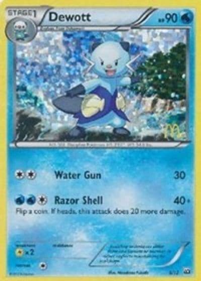 Dewott McDonald's Promos 2012 Pokemon card