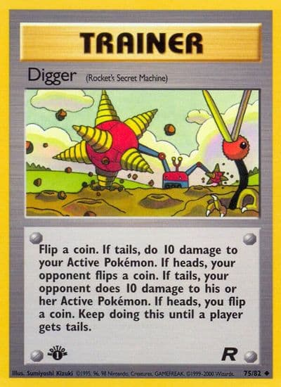 Digger (Rocket's Secret Machine) Team Rocket Pokemon card