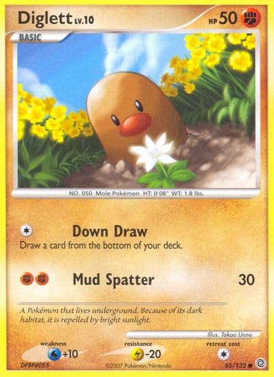 Diglett Secret Wonders Pokemon card