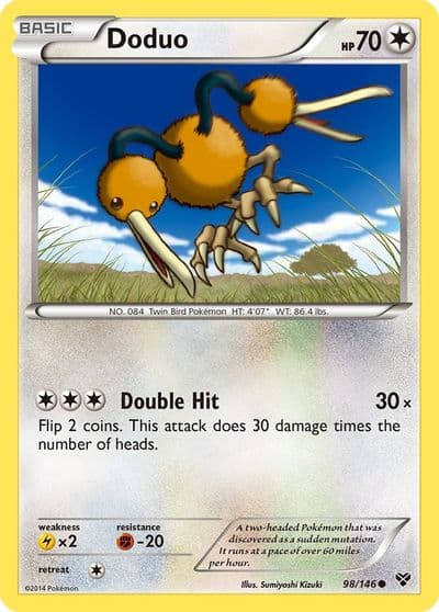 Doduo XY Base Set Pokemon card
