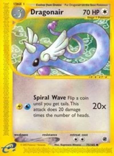 Dragonair Expedition Pokemon card