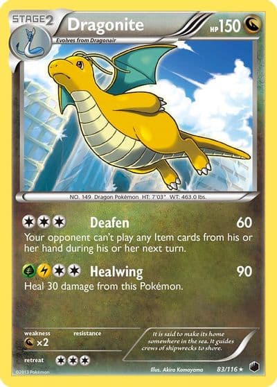 Dragonite Plasma Freeze Pokemon card