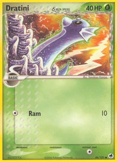 Dratini (Delta Species) Dragon Frontiers Pokemon card