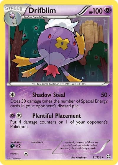 Drifblim Dragons Exalted Pokemon card