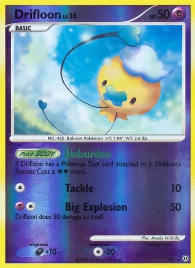 Drifloon (Shiny) Stormfront Pokemon card