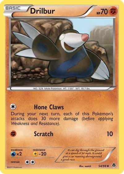 Drilbur (54) Emerging Powers Pokemon card