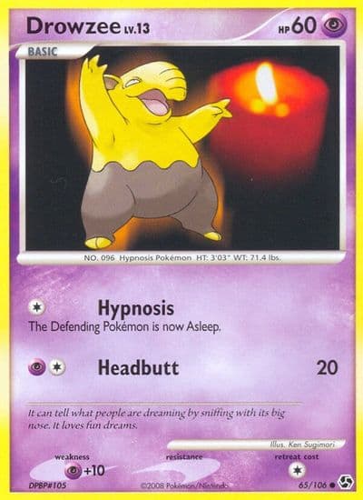 Drowzee Great Encounters Pokemon card