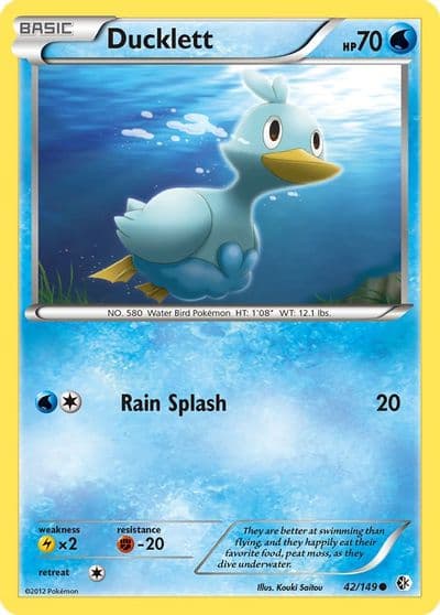 Ducklett Boundaries Crossed Pokemon card