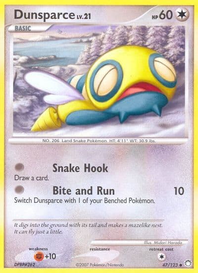 Dunsparce Mysterious Treasures Pokemon card