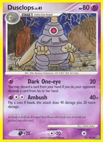Dusclops (34) Stormfront Pokemon card