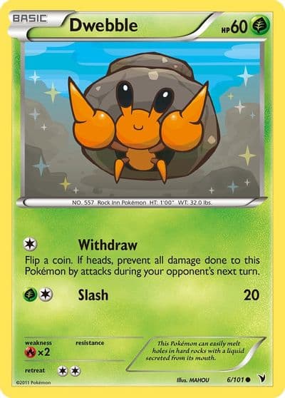 Dwebble Noble Victories Pokemon card
