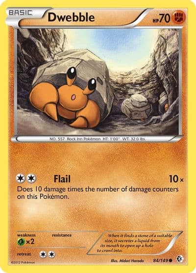 Dwebble Boundaries Crossed Pokemon card