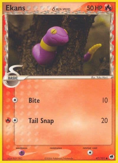 Ekans (Delta Species) Dragon Frontiers Pokemon card