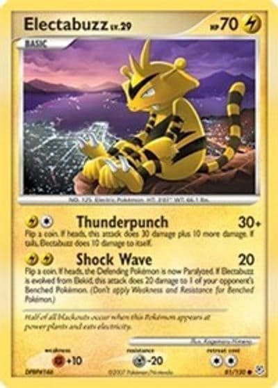 Electabuzz Diamond and Pearl Pokemon card