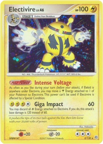 Electivire Diamond and Pearl Pokemon card