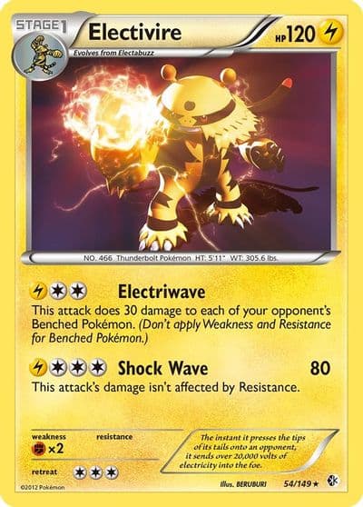 Electivire Boundaries Crossed Pokemon card