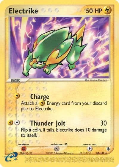Electrike Ruby and Sapphire Pokemon card