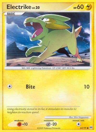 Electrike (63) Arceus Pokemon card