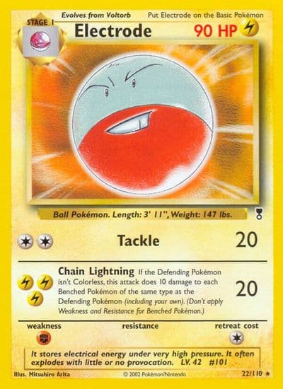Electrode Legendary Collection Pokemon card