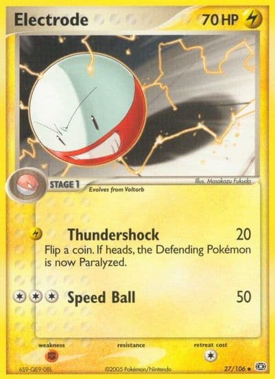 Electrode Emerald Pokemon card