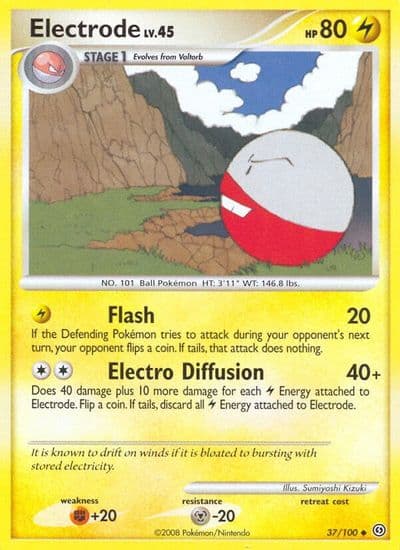 Electrode (37) Stormfront Pokemon card