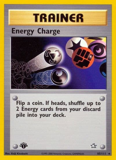 Energy Charge Neo Genesis Pokemon card