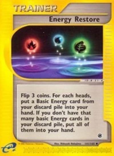 Energy Restore Expedition Pokemon card
