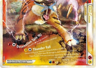 Entei & Raikou Legend (bottom) Unleashed Pokemon card