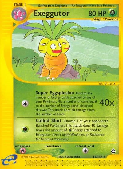 Exeggutor (12) Aquapolis Pokemon card