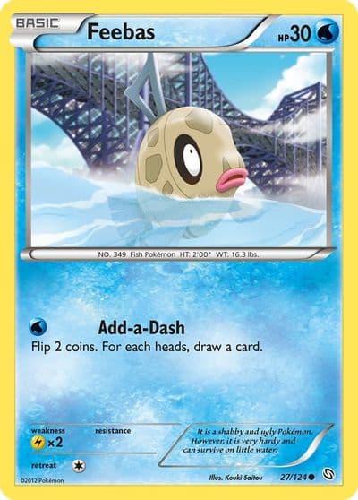 Feebas Dragons Exalted Pokemon card