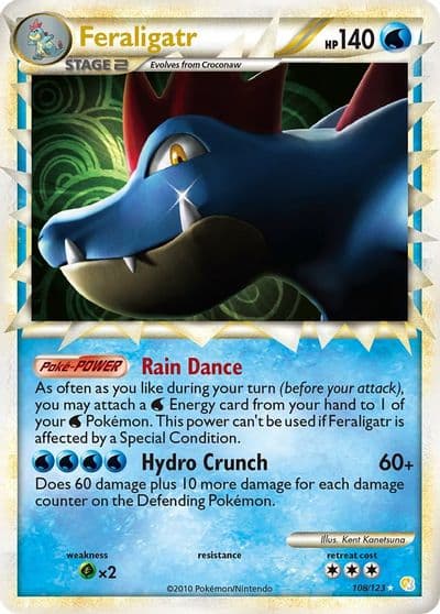 Feraligatr (Prime) HeartGold SoulSilver Pokemon card