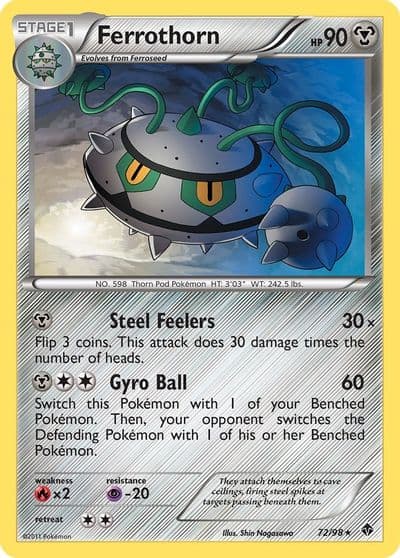 Ferrothorn (72) Emerging Powers Pokemon card