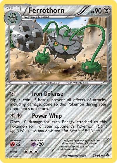 Ferrothorn (73) Emerging Powers Pokemon card