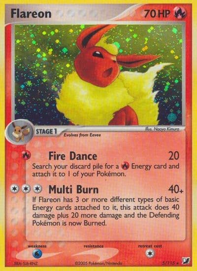 Flareon Unseen Forces Pokemon card