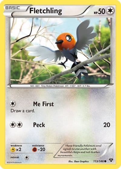 Fletchling XY Base Set Pokemon card