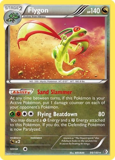 Flygon Boundaries Crossed Pokemon card