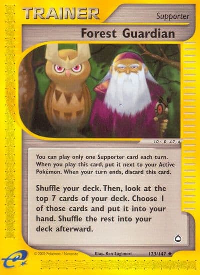 Forest Guardian Aquapolis Pokemon card