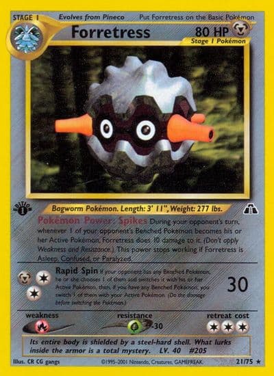 Forretress (21) Neo Discovery Pokemon card