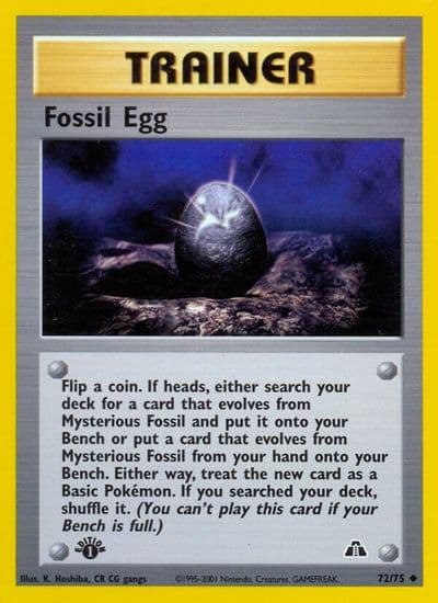 Fossil Egg Neo Discovery Pokemon card