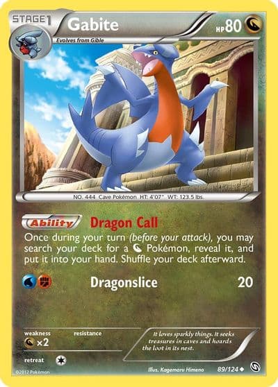 Gabite (89) Dragons Exalted Pokemon card