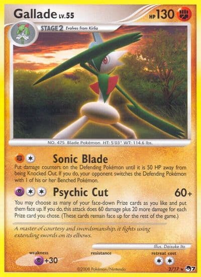 Gallade POP Series 7 Pokemon card