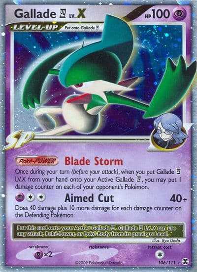 Gallade E4 Lv.X Rising Rivals Pokemon card