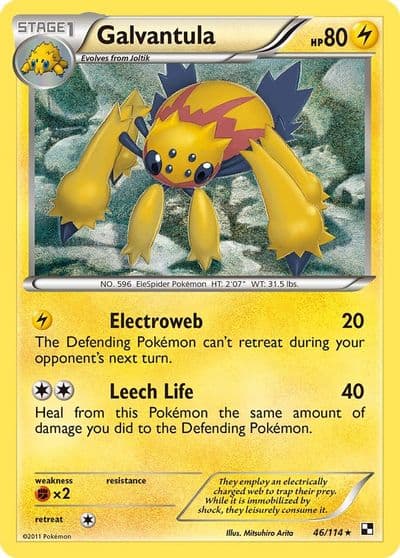 Galvantula Black and White Pokemon card