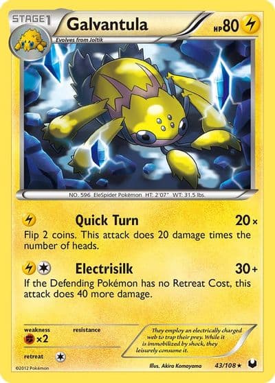 Galvantula Dark Explorers Pokemon card