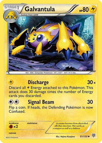 Galvantula Plasma Storm Pokemon card