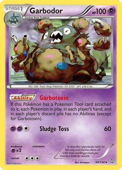 Garbodor Dragons Exalted Pokemon card